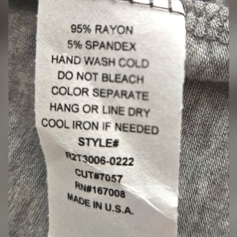 CANYON CREEK WOMENS USA TSHIRT SZ XL GRAY RED BLUE - Picture 6 of 6